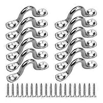 12Pcs Metal Pad Eye Loop Rigging Anchor Point Marine Deck Stainless Steel