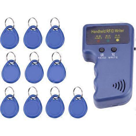 Portable 125 kHz RFID printer/copier/reader/duplicator with 10 ID labels