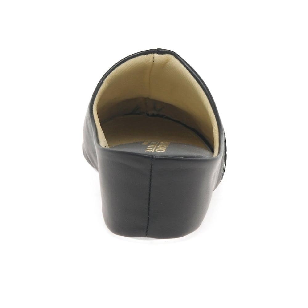 Relax Pantofola Molly In Pelle – Colore Peltro – Tacco A Zeppa 1,5 Cm - 5