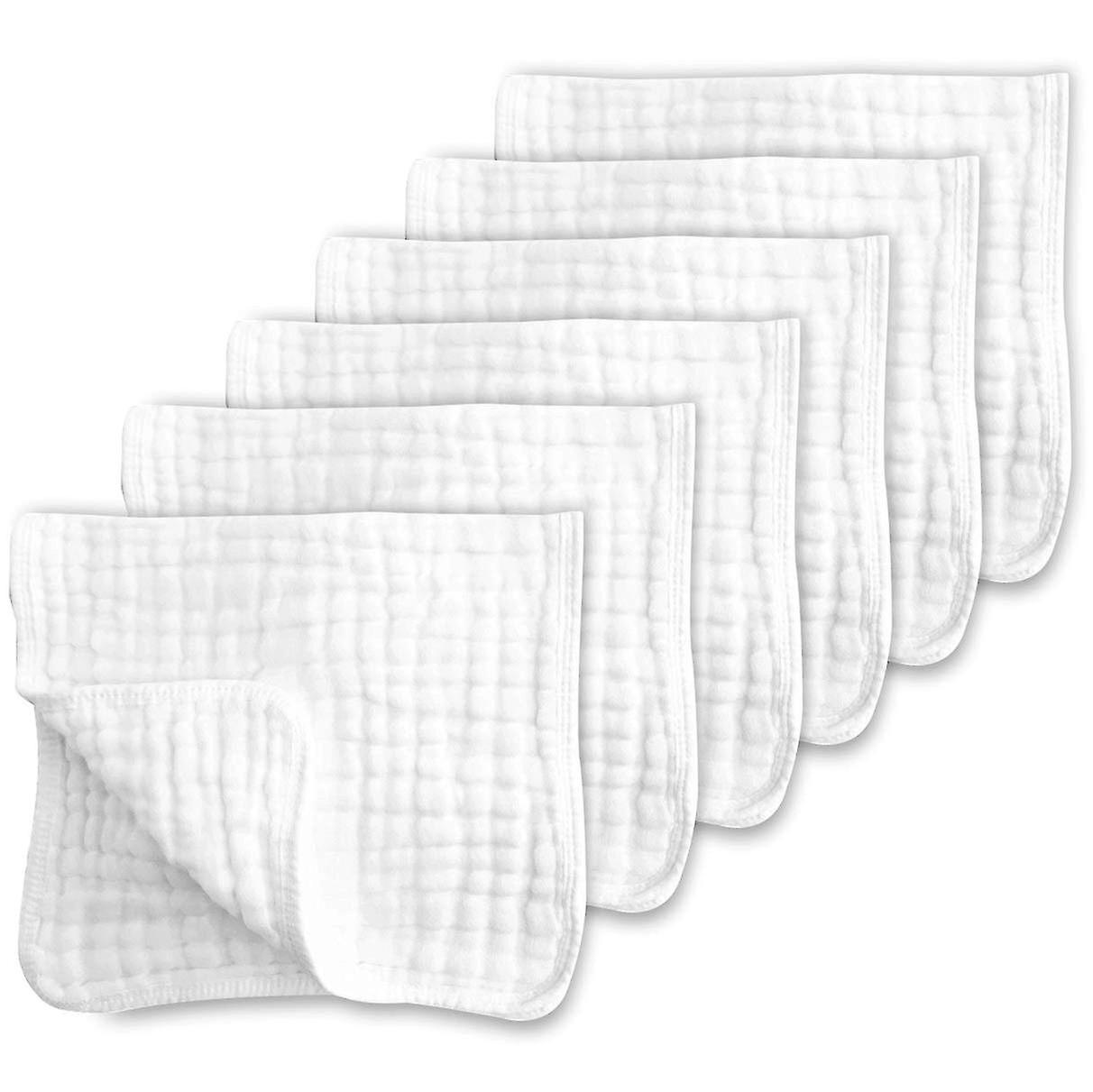 Muslin Burp Cloths For Baby Cotton Large 20''x10'' 6 Layers Thicken Super Soft
