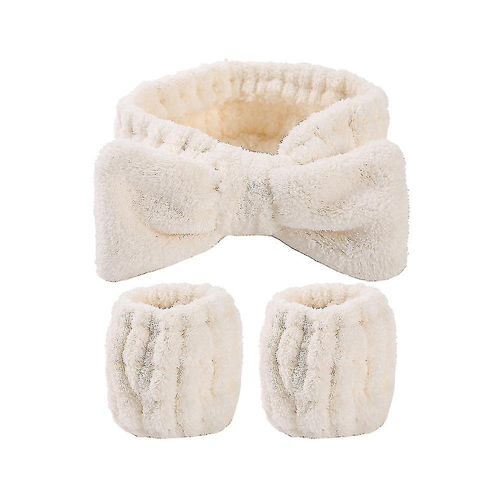 2 Zestaw Spa Opaska na nadgarstek Washband Scrunchies Mankiety do mycia twarzy, ręcznik Opaski na rękę Opaska na włosy Opaska do mycia twarzy Opaska na nadgarstek