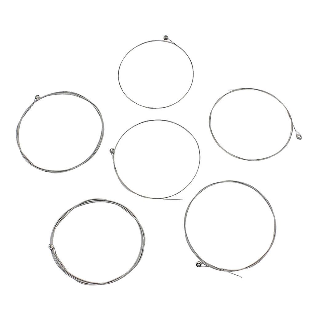 6pcs Electric Guitar String Nickel Alloy Wound Silver White