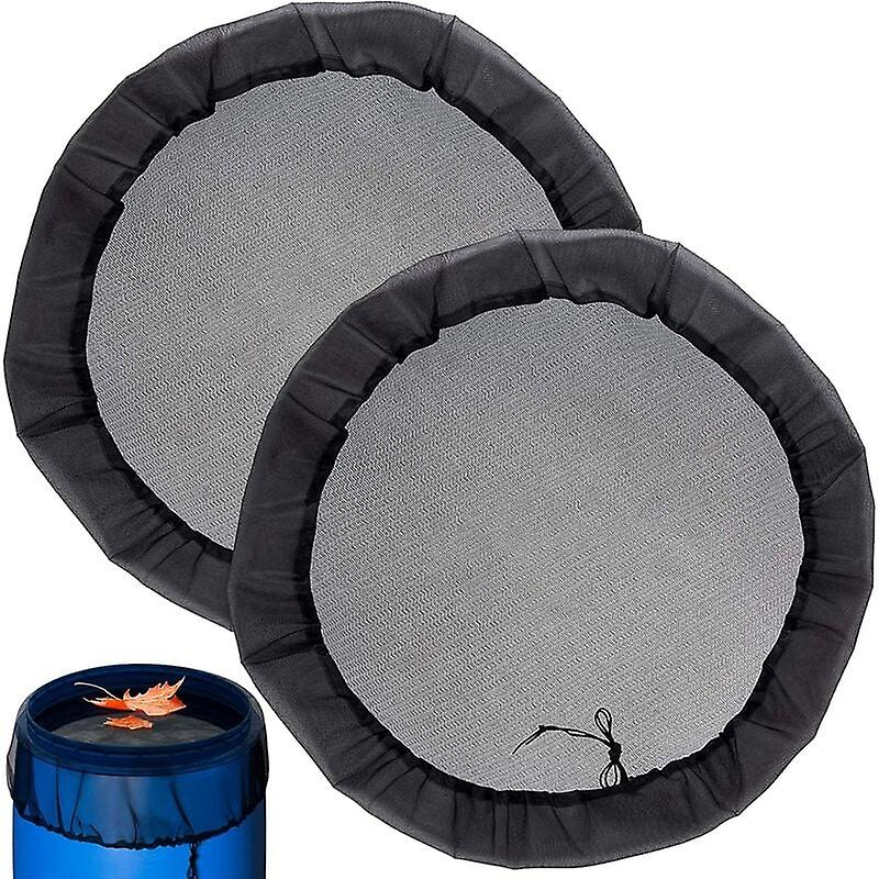 Rain Cistern Net, 2 Piece Rain Bucket Lid with Drawstring, Adjustable Protective Net to Keep Leaves and Mosquitoes Away - Diameter: 80cm
