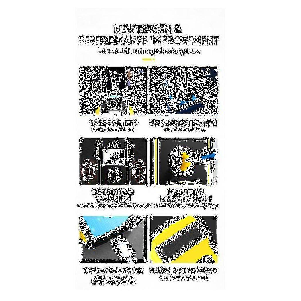 Wd-01 Wall Detector 1.5 Inch Lcd Display 120mm Reinforced Pipeline Dark Line Wall Perspective Meta