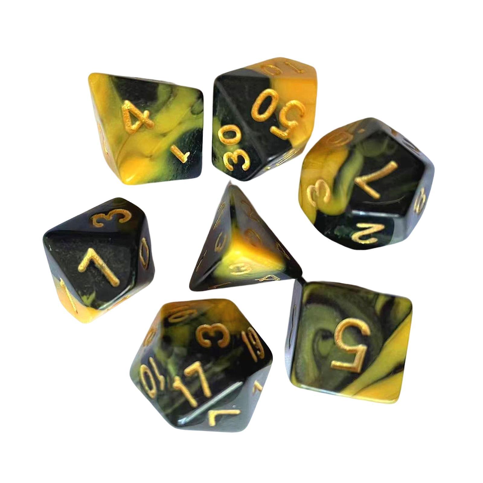 7 stykker Polyedriske terninger flersidede terninger RPG Terninger Sæt Terninger Sæt Til Fester