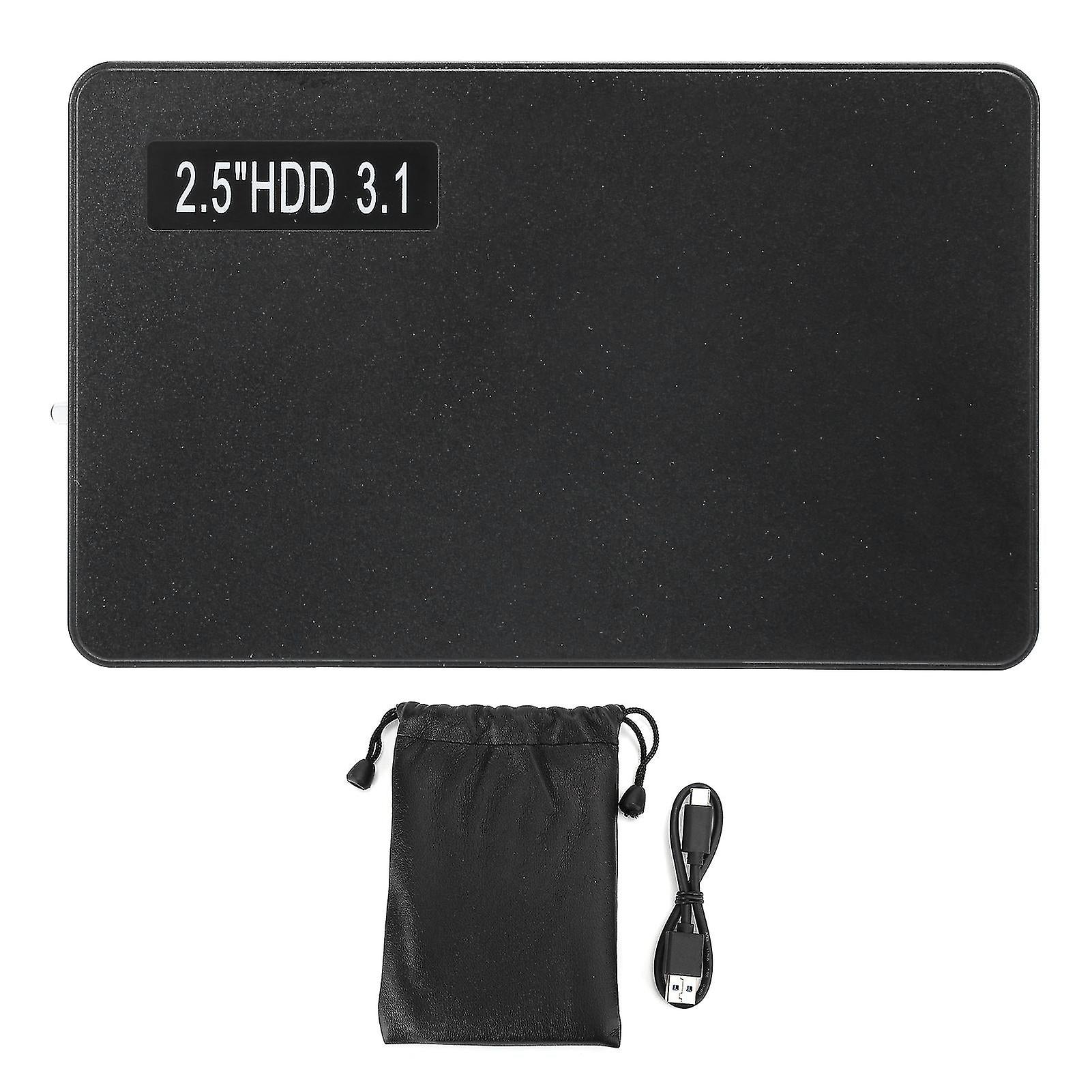Mobile Hard Disk 2.5in External Case Usb3.1 High Speed Drive Basic Storage Yd0015 Black60g