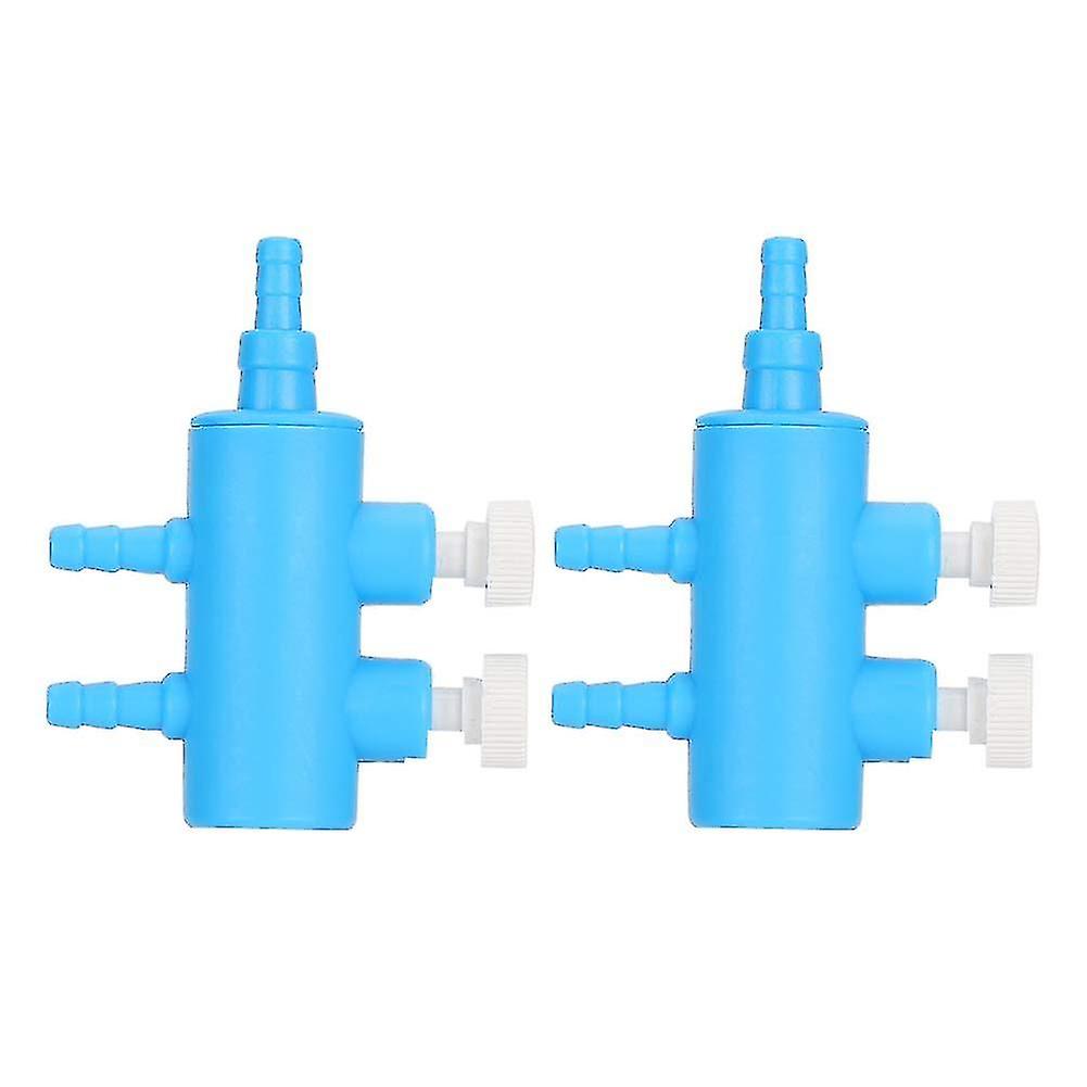 2pcs Aquarium Air Pump Splitter Adjustable Fish Tank Air Flow Control Valve Distributor Splitter Airline Tube Connector Air Pump Accessories(2 Way)
