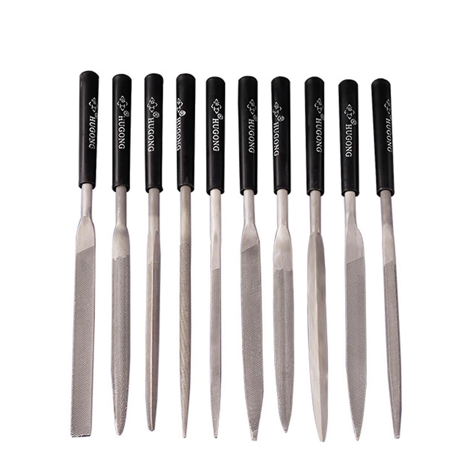 10Pcs/Set File Set Wearproof Good Toughness Bearing Steel Exquisite Ergonomic Handle Needle Files fo
