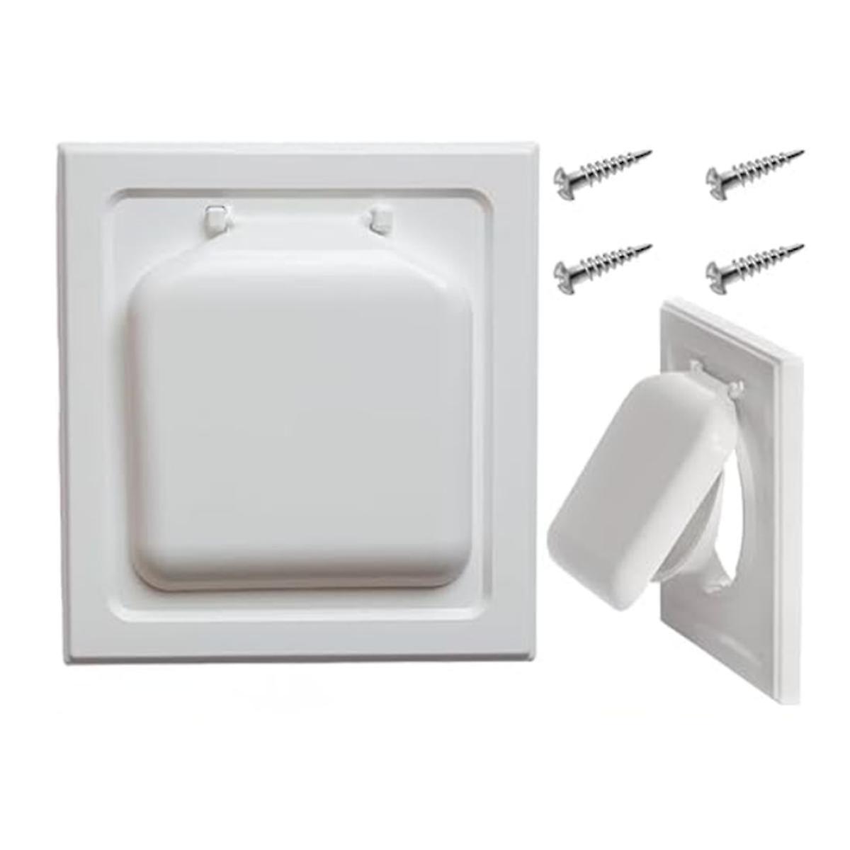 Couvercle d’évent de sécheuse à double porte Extérieur 4 pouces Couvercle d’évent de sécheuse Conduit de conduit de sécheuse et anneau de garniture Intérieur