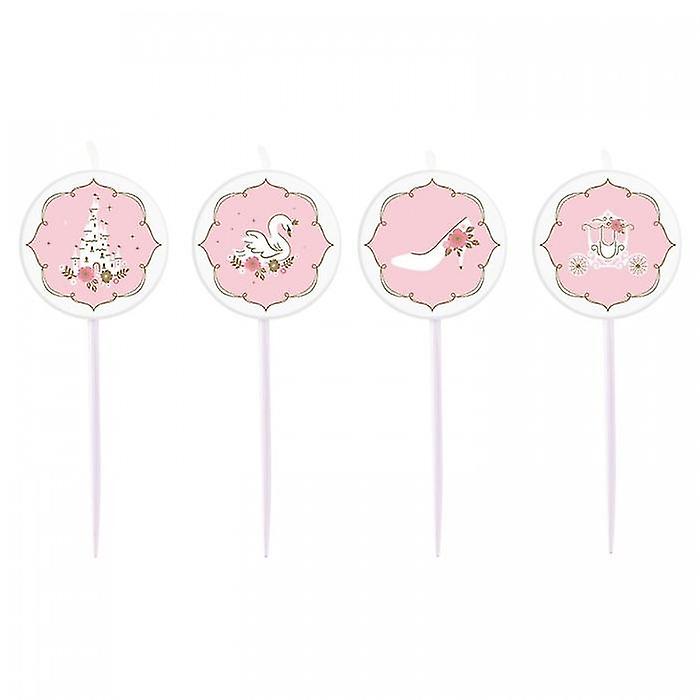 Amscan Princess For A Day Mini Birthday Pick Candles (Pack of 4)
