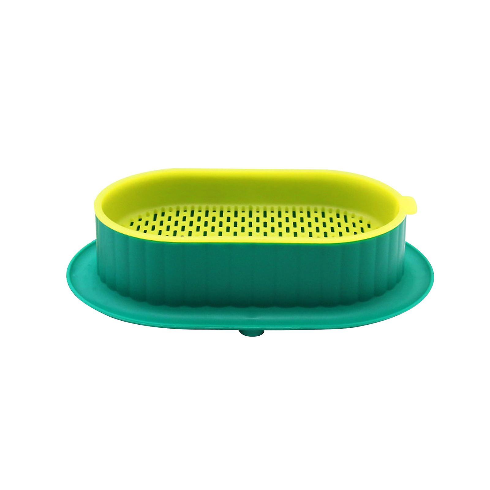 Seed Sprouter Tray for Seedling Planting Soil Free Hydroponic Cats Grass Box Pink