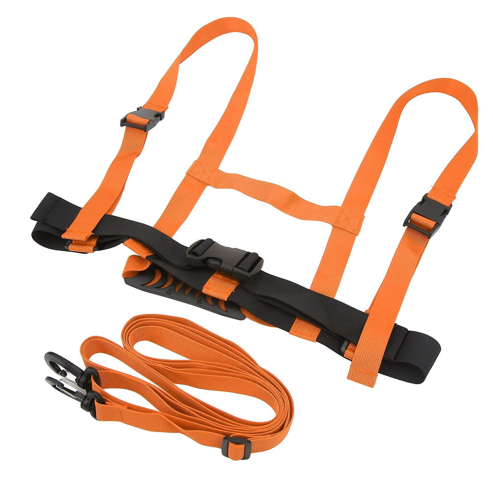 Kids Skating Shoulder Harness with Adjustable Leash Snowboard Skating Training Harness for Winter Outdoor Sports Supplies Orange