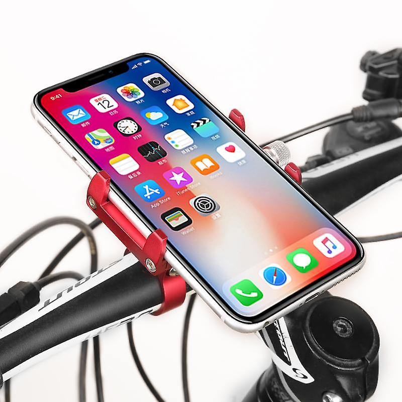 Adjustable Bicycle Phone Holder Aluminum Alloy 3.5"-6.5" Shockproof Bracket