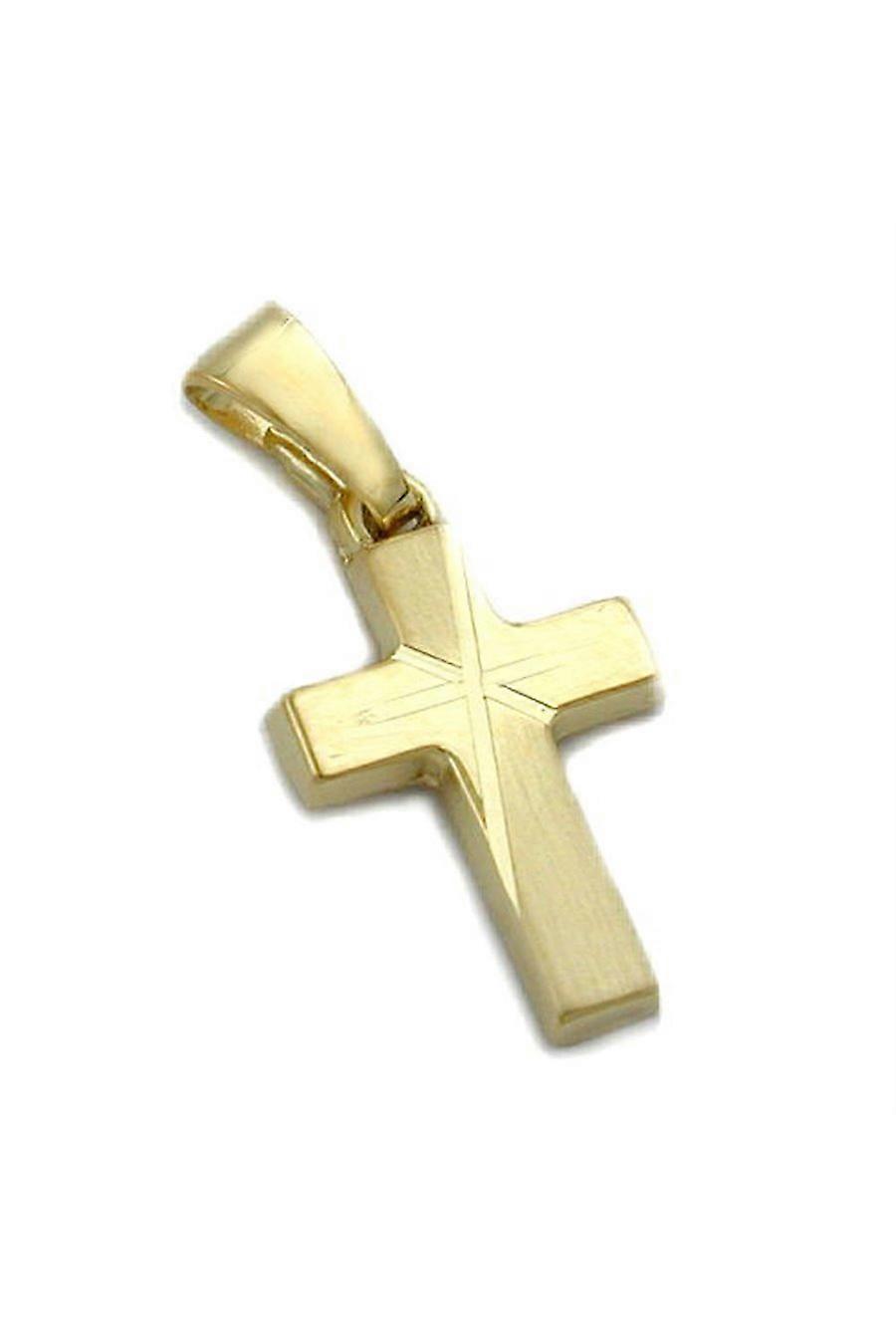 Pendant Crucifix Diamond Cut 14k Gold - Gl430876