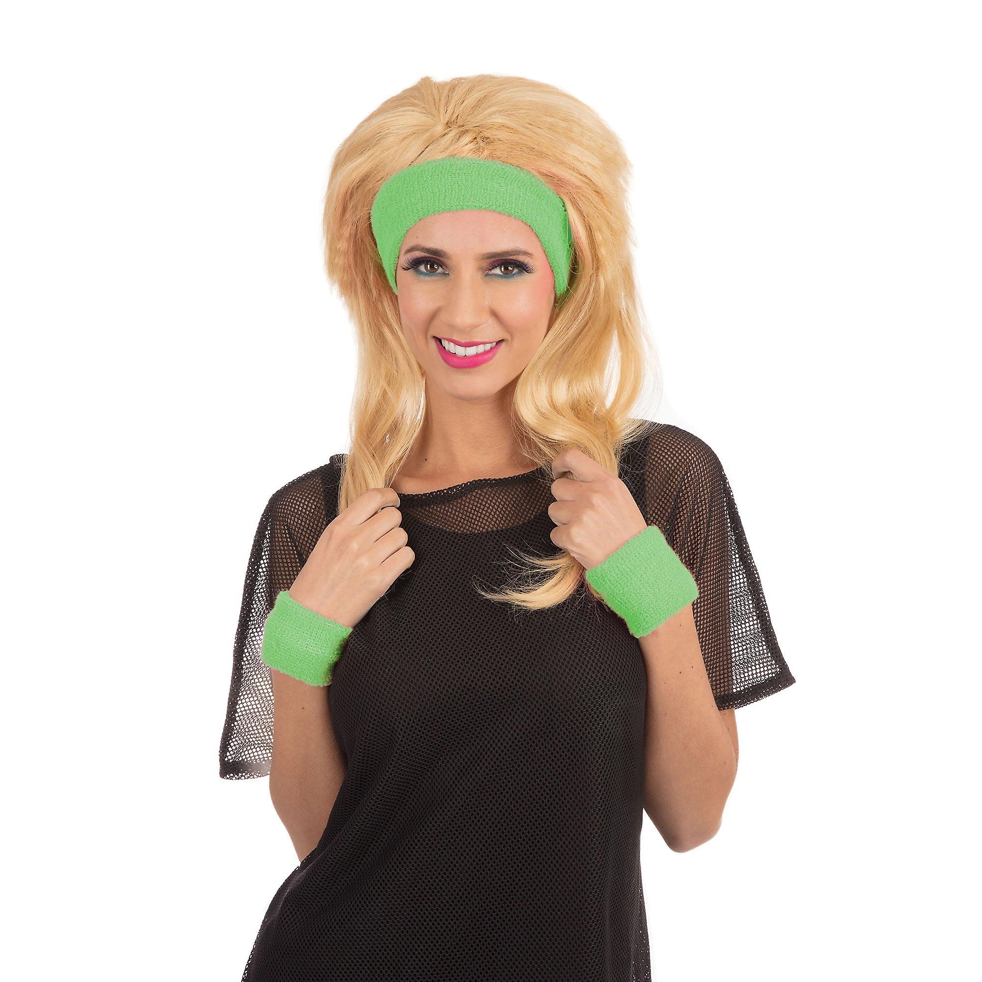 Set de brățări cu bandă 80S verde BA3321