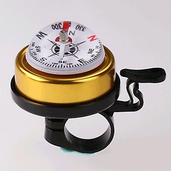 Veeki Classic Aluminum Bicycle Compass Bell with Nice Loud Tones - Gold (One)