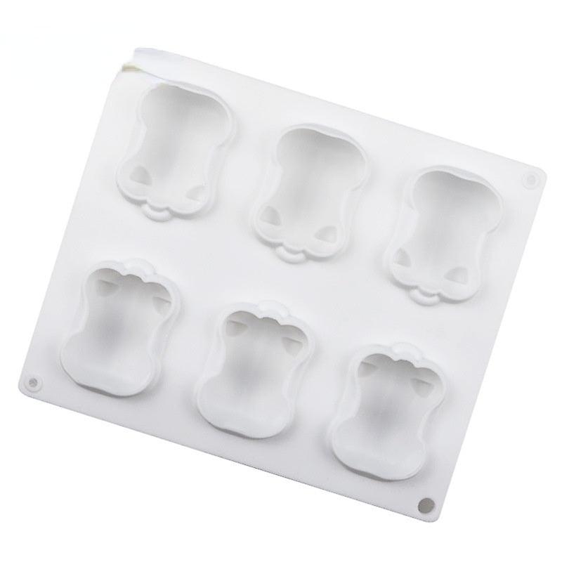 シリコーンモールド6ピースムースラッキーピッグシリコーンケーキモールドソープモールドモデリングリアルなシリコーンチョコレートモールドアイスグリッドモールド