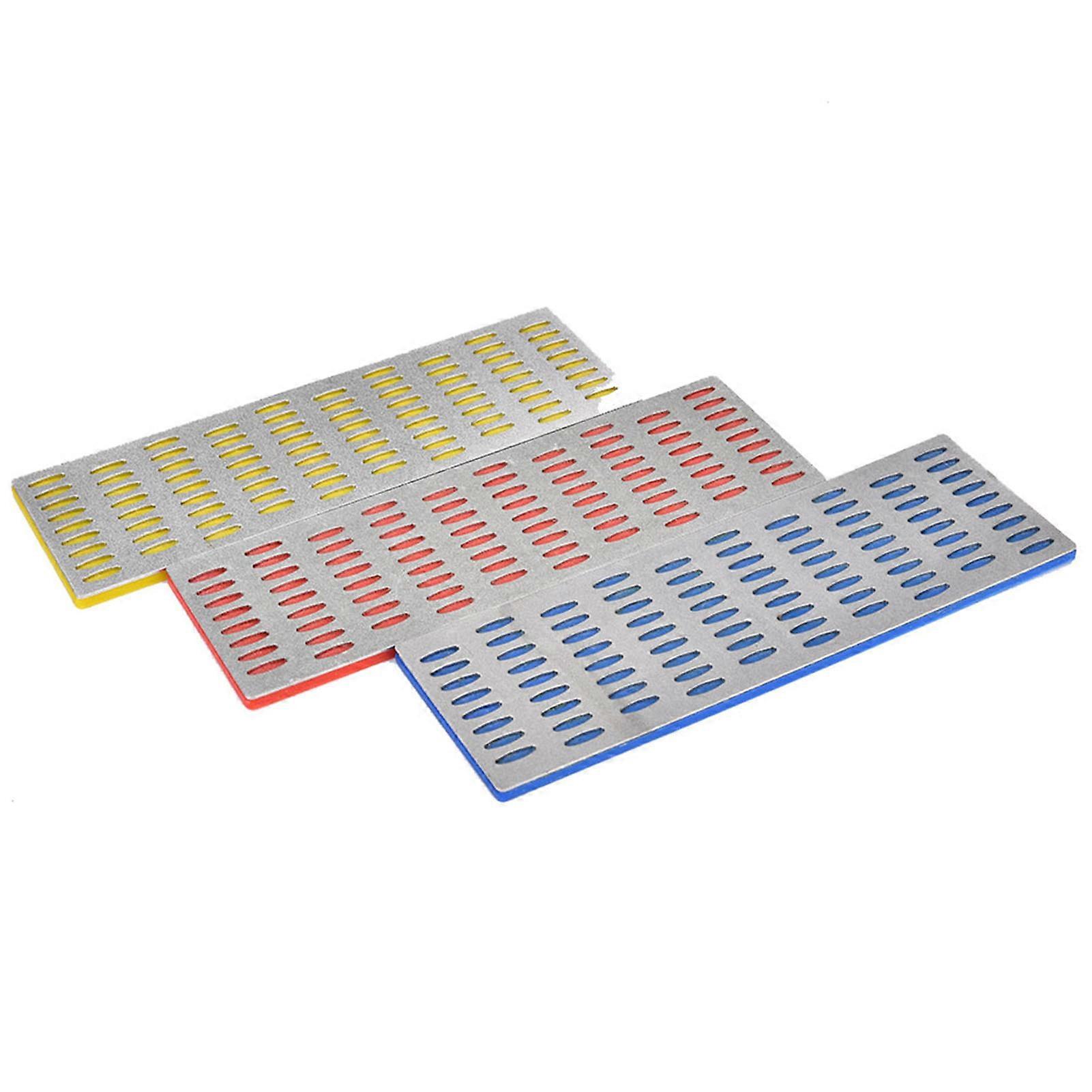 3PCS Diamond Sharpening Stones Whetstone Sharpening Tool Coarse/Medium/Fine Grinding