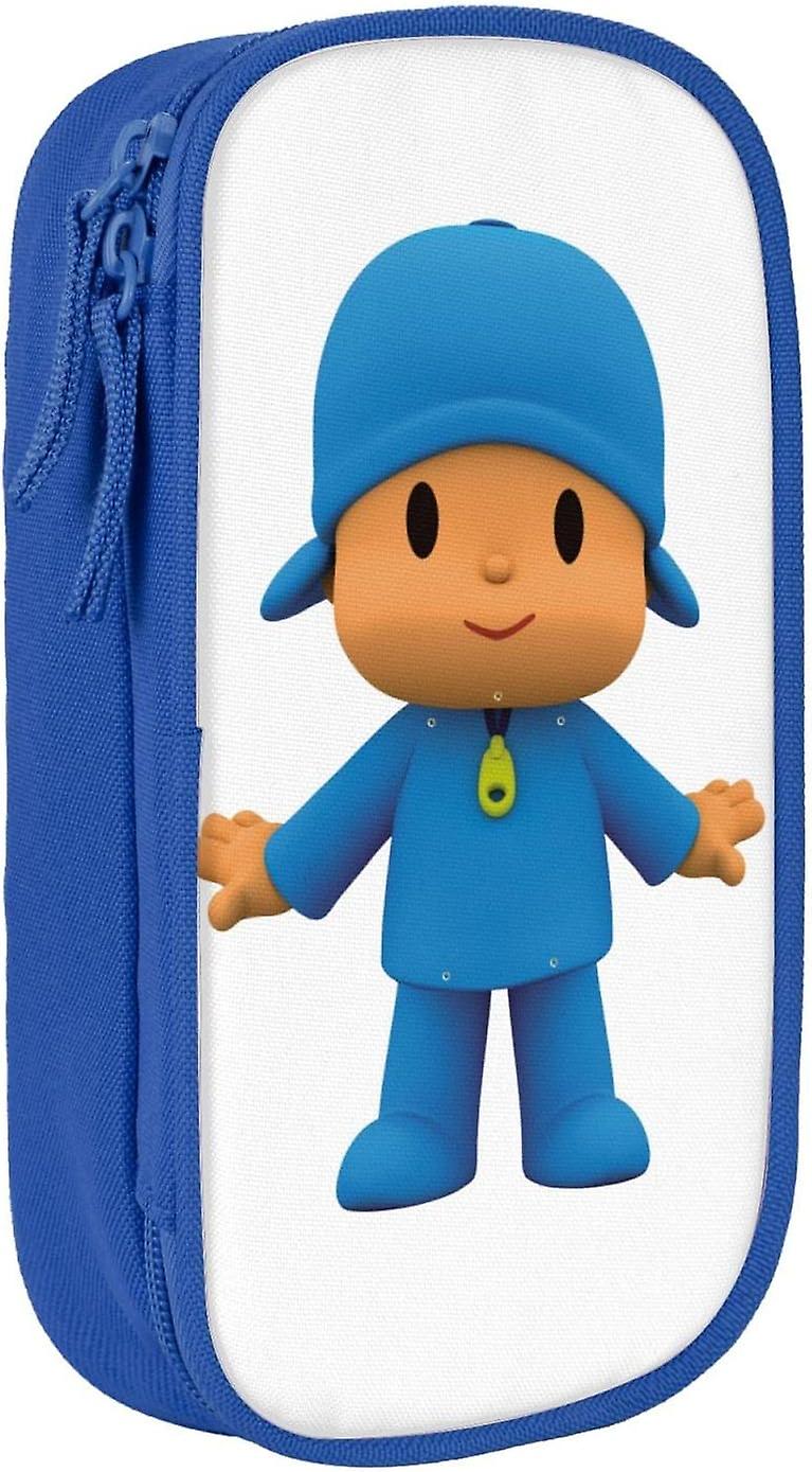 オーガナイザー用ペンケースポコヨかわいい面白い漫画ペンバッグ大容量学校オフィス学生女の子女性大人のティーンギフトBlue10892