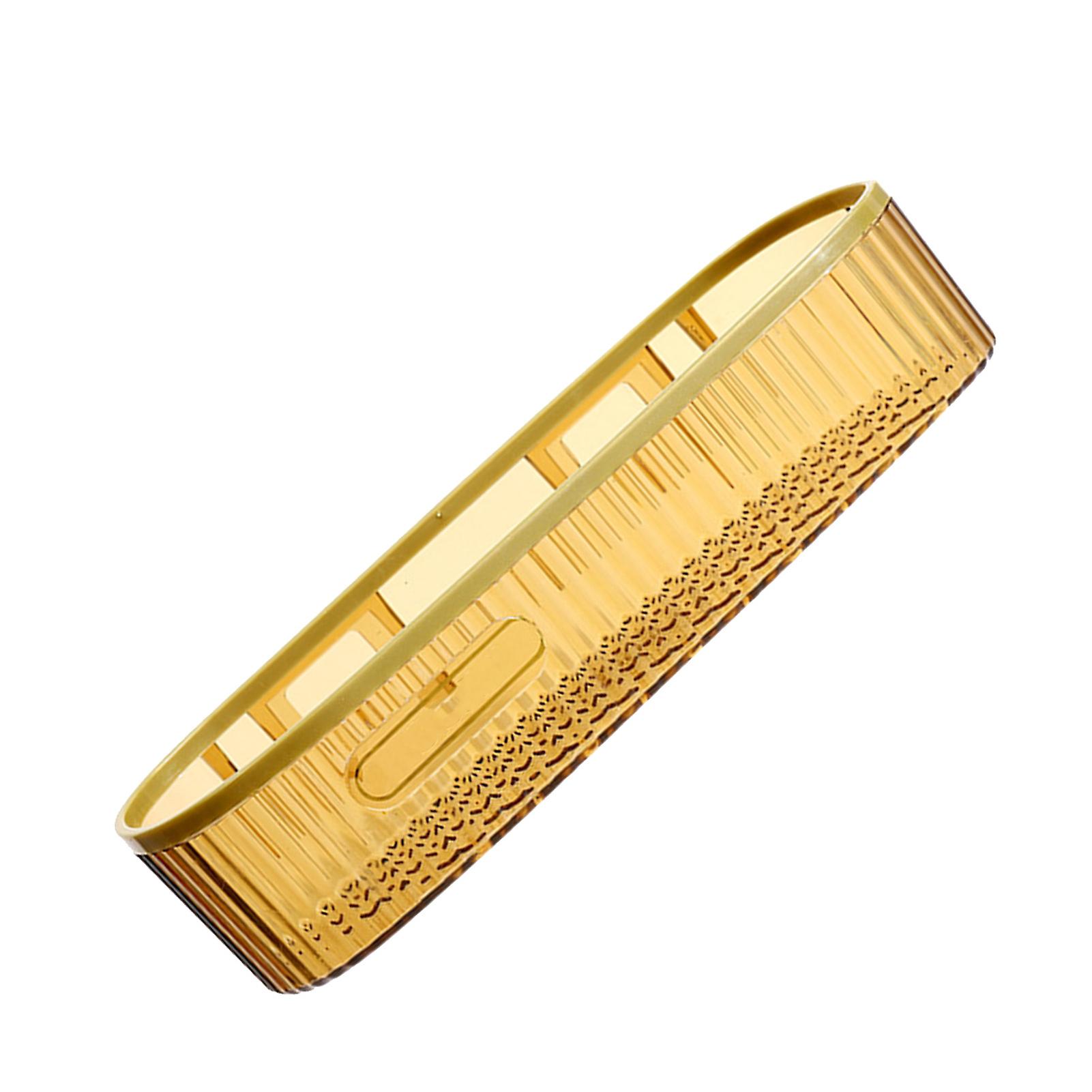 Wall Mounted Storage Rack Punch Free Shower Caddy Shelf Bathroom No Drilling Storage Rack for Household Long Strip ‑ Amber 