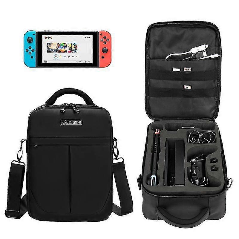 Luxury carrying backpack for nintendo switch accessories joy-con game host case cover shoulder bag
