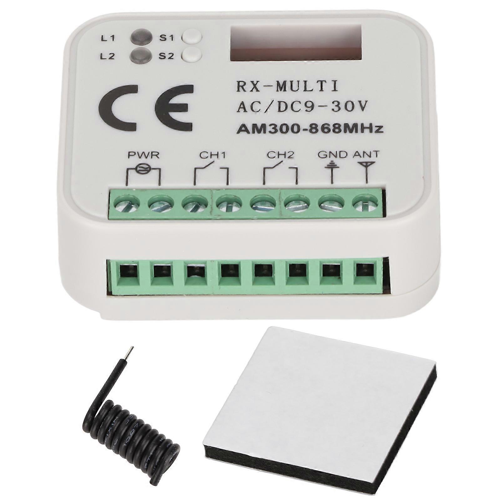 2 Way Remote Control Switch Module Universal Smart Wireless 300 To 868mhz Multifrequency Remote Switch Module 9 To 30v