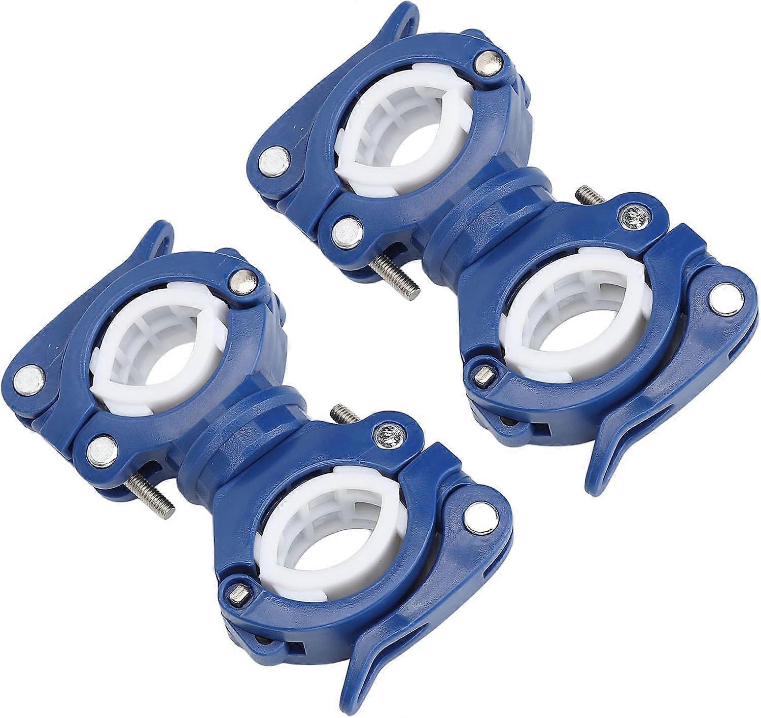 2 Pack Multi-Purpose Cane Holder, Cane Holder, for Rollator, Rollator, 360 Degree Rotation, Wheelchairs, Walking Cane Holder (Blue and White)