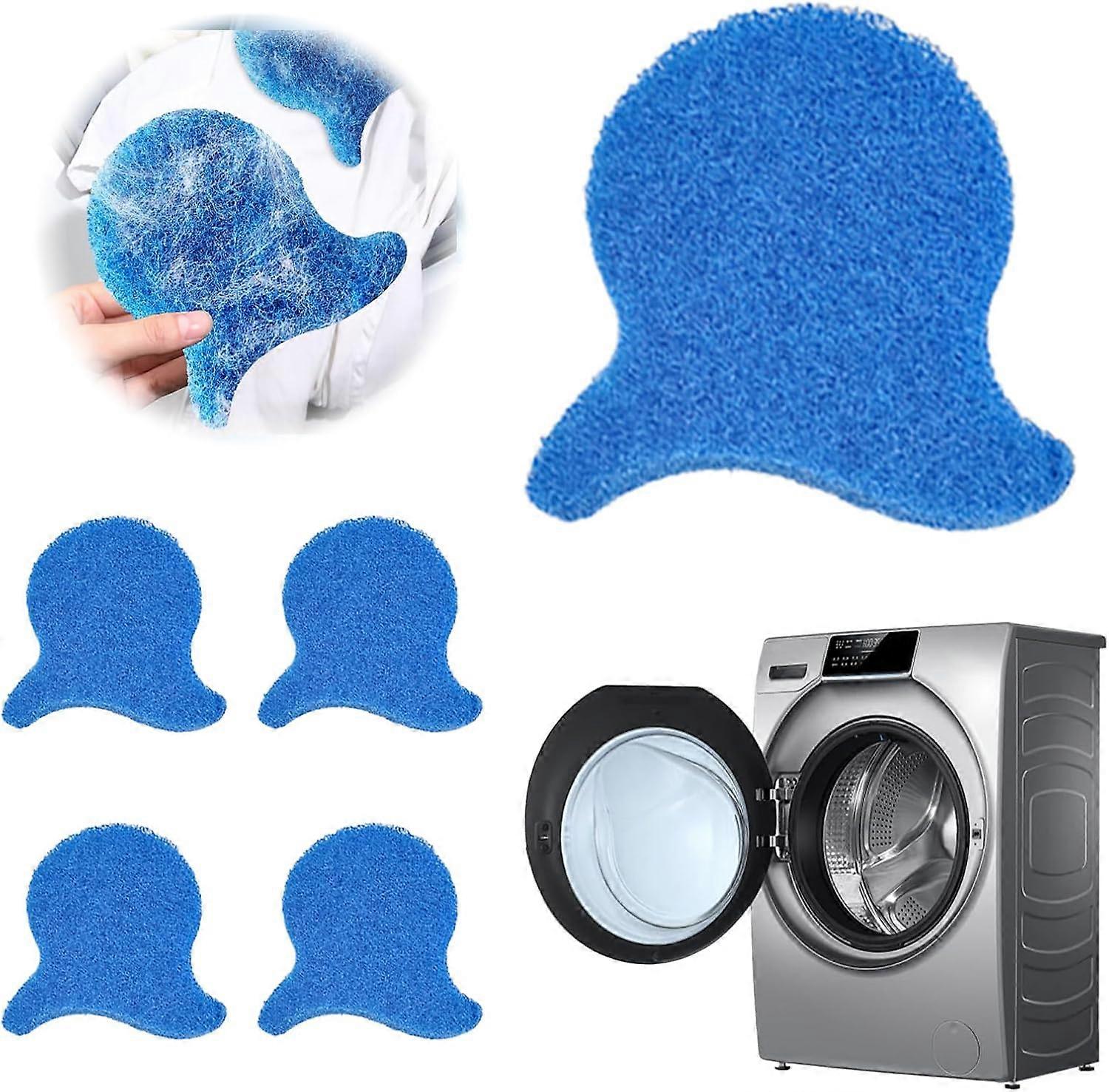 Lint Remover Balls, Reusable Washing Machine Lint Remover Balls, 5 Pcs Lint Balls for Removing Hair and Lint, Blue