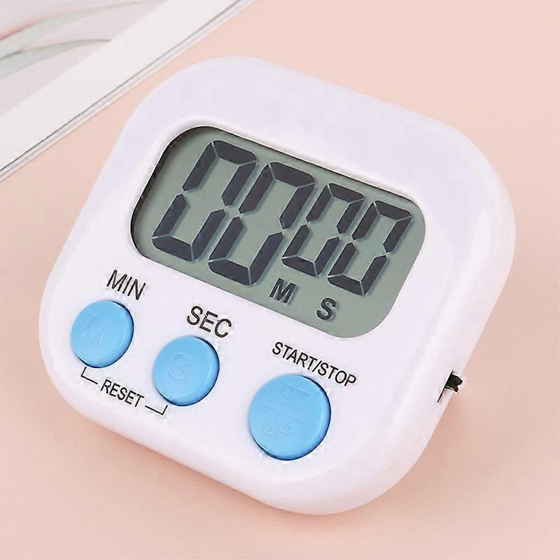 Digital Kitchen Timer, Big Digits, Loud Alarm, Magnetic Backing, Stand, For Cooking Baking Sports Games Office, White Pink