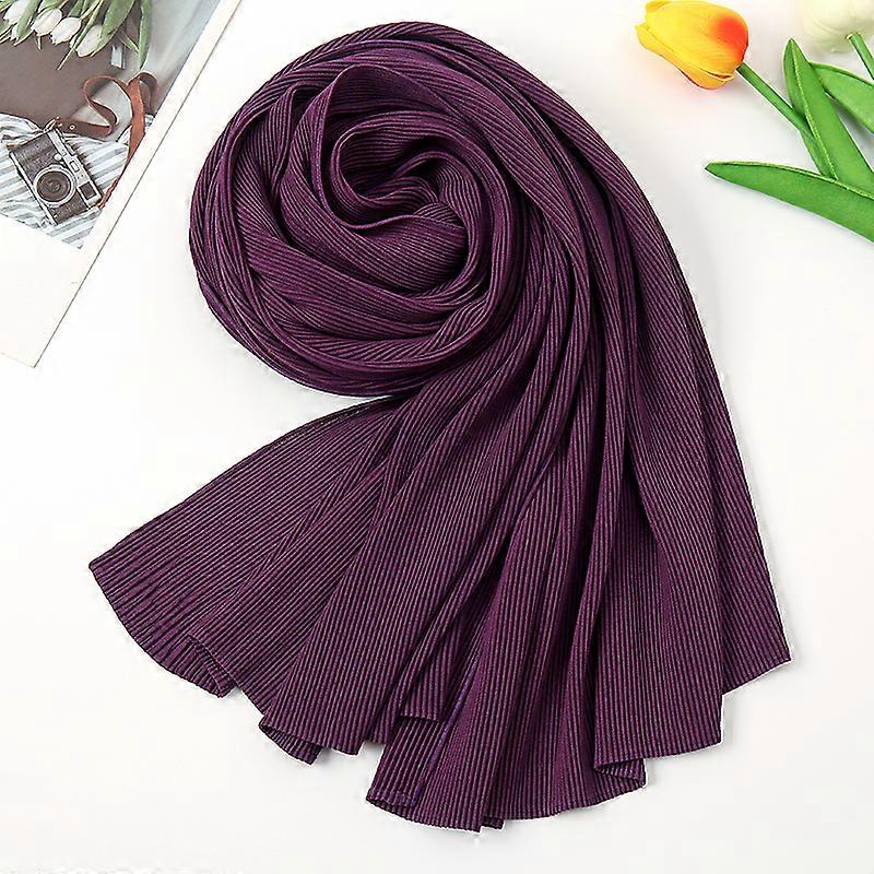 2023x85cm Ladies Bubble Chiffon Pleated Shawls Snap Hijabs Plain Crinkle Shawls High Quality Soft Optics Muslim Wraps Newest 2023x85cm 180
