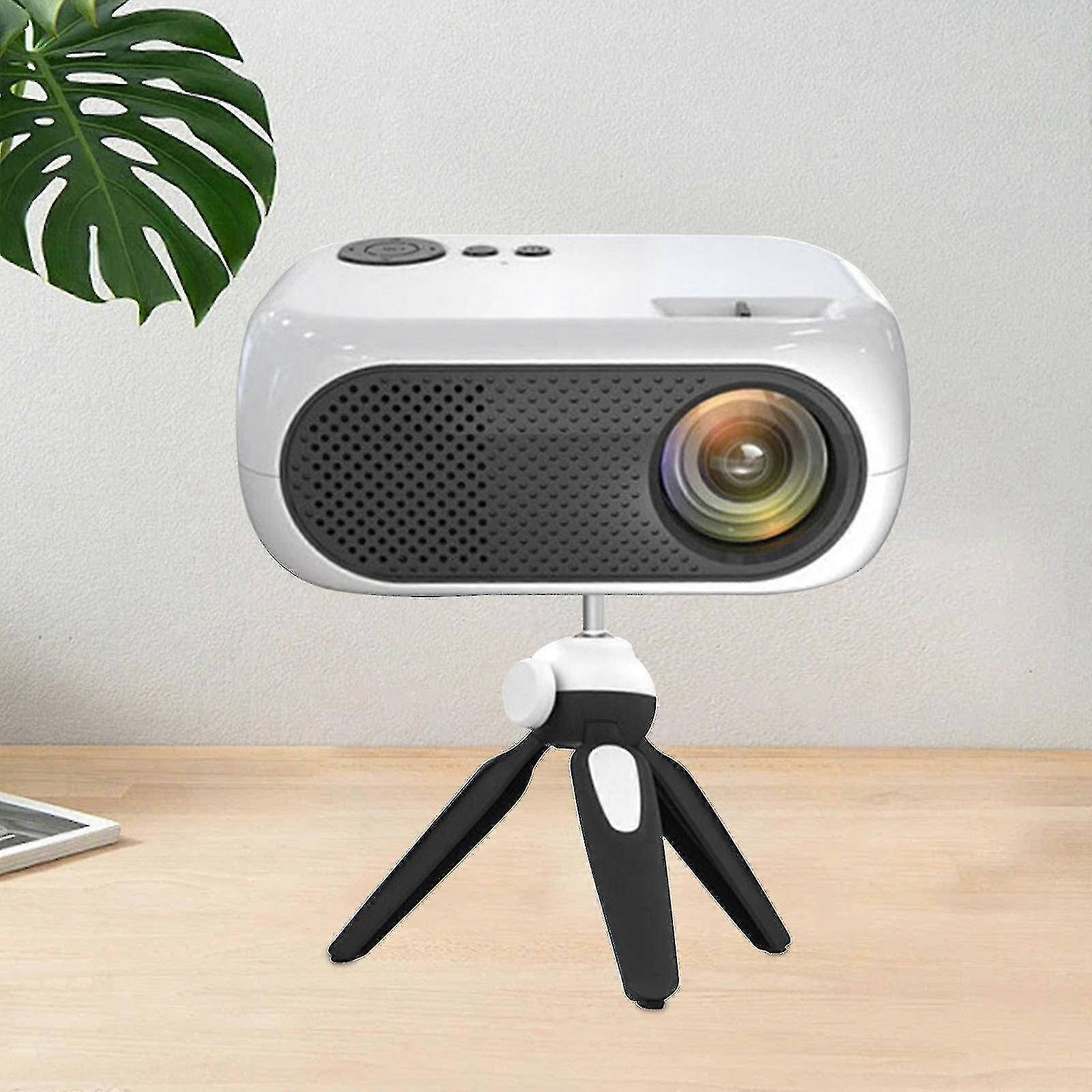 (תקן ארה"ב) מקרן מיני נייד led hd 1080p מקרן U דיסק פלאג-אין, מקרן hd ביתי, עם חצובה