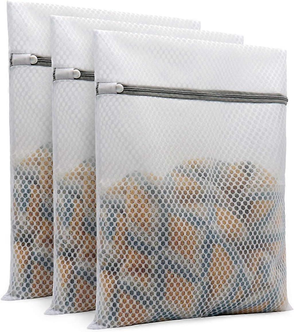 3stk slitesterk honeycomb mesh vaskeposer for delikater