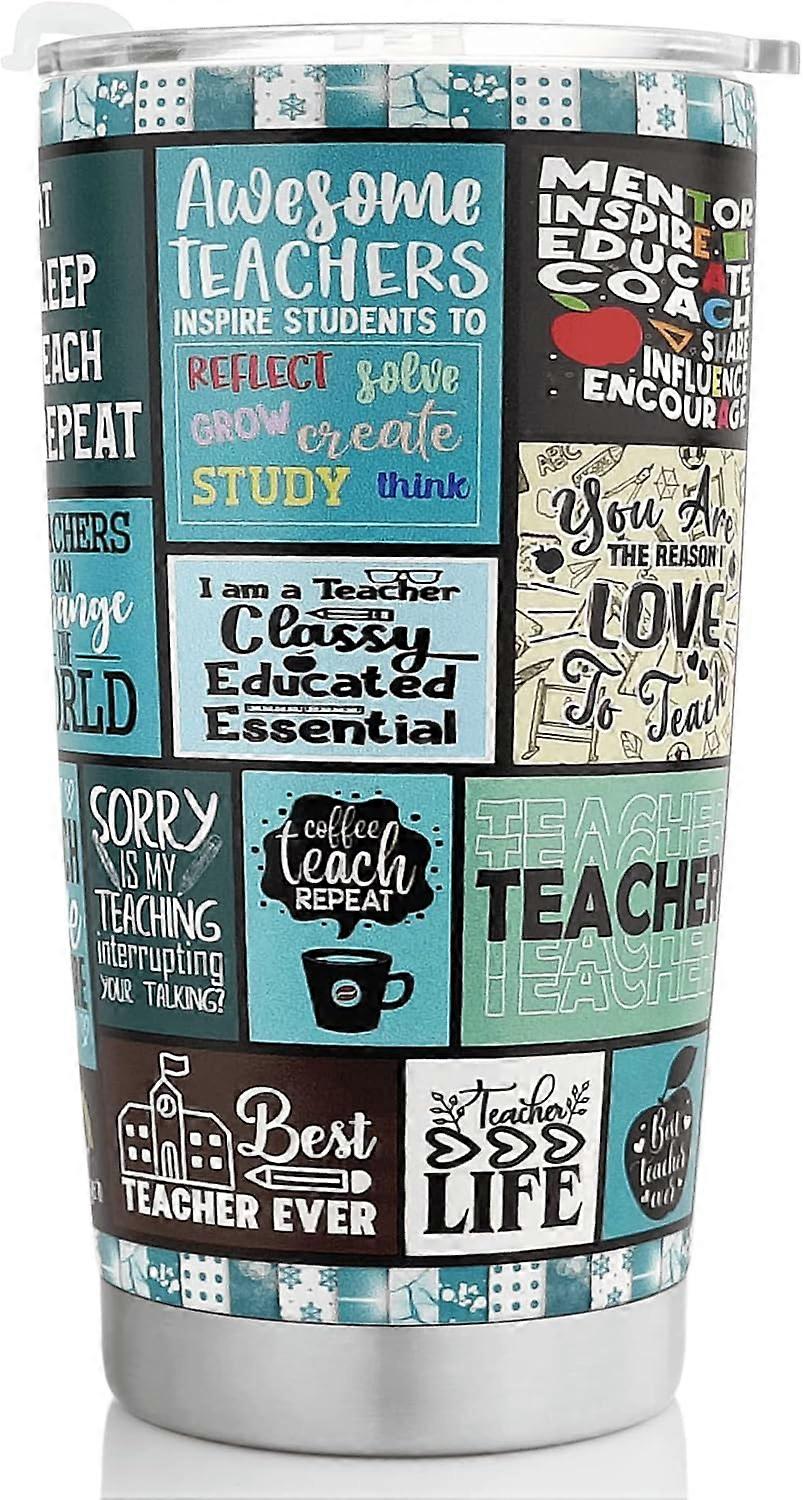 Teacher Gifts for Women, 20 Oz Stainless Steel Teacher Tumbler, Teacher of the Year Gifts, Appreciation Week, Double Wall Insulated Coffee Mugs with S
