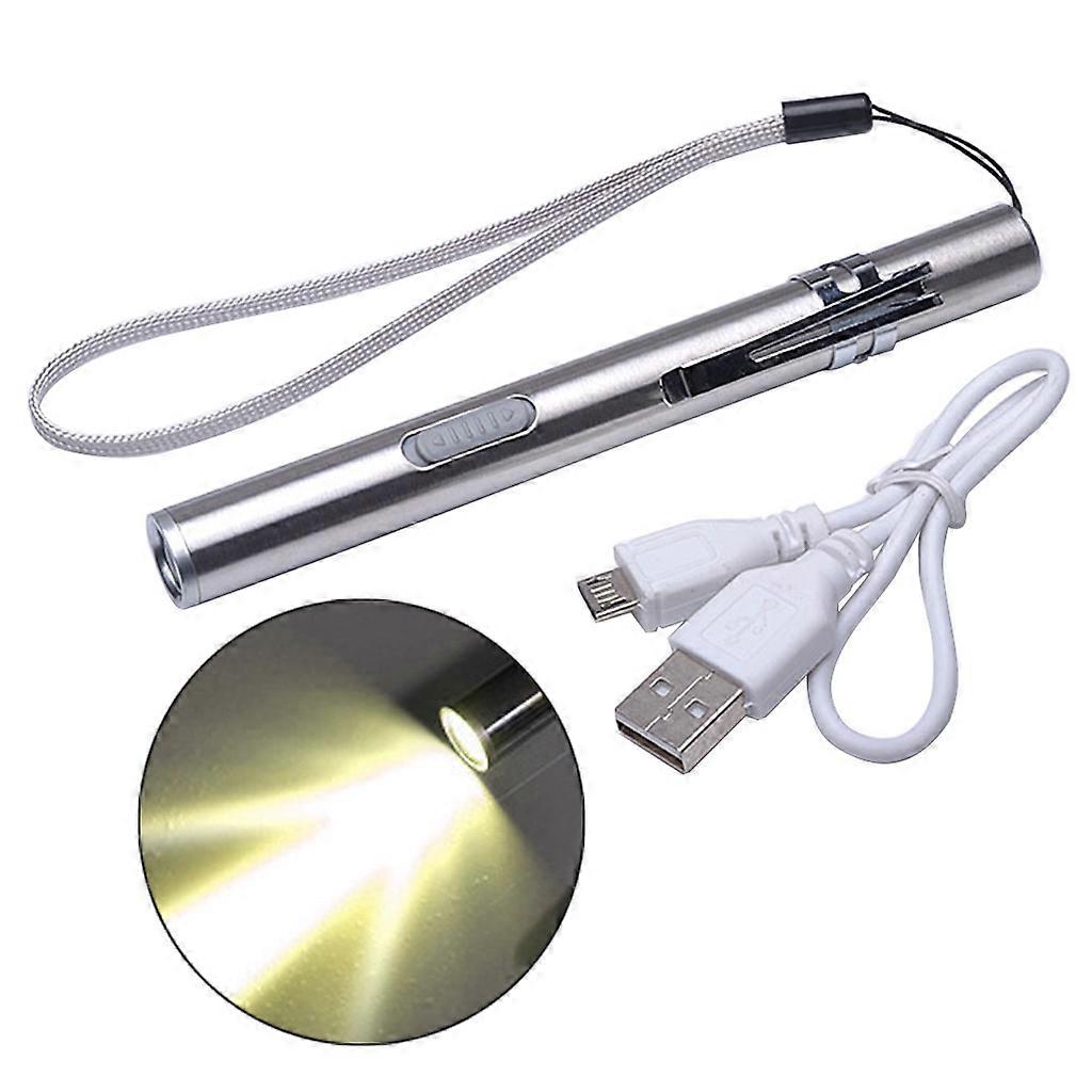 Mini LED Light Flashlight with USB Charging Port Portable Long-range Flashlights