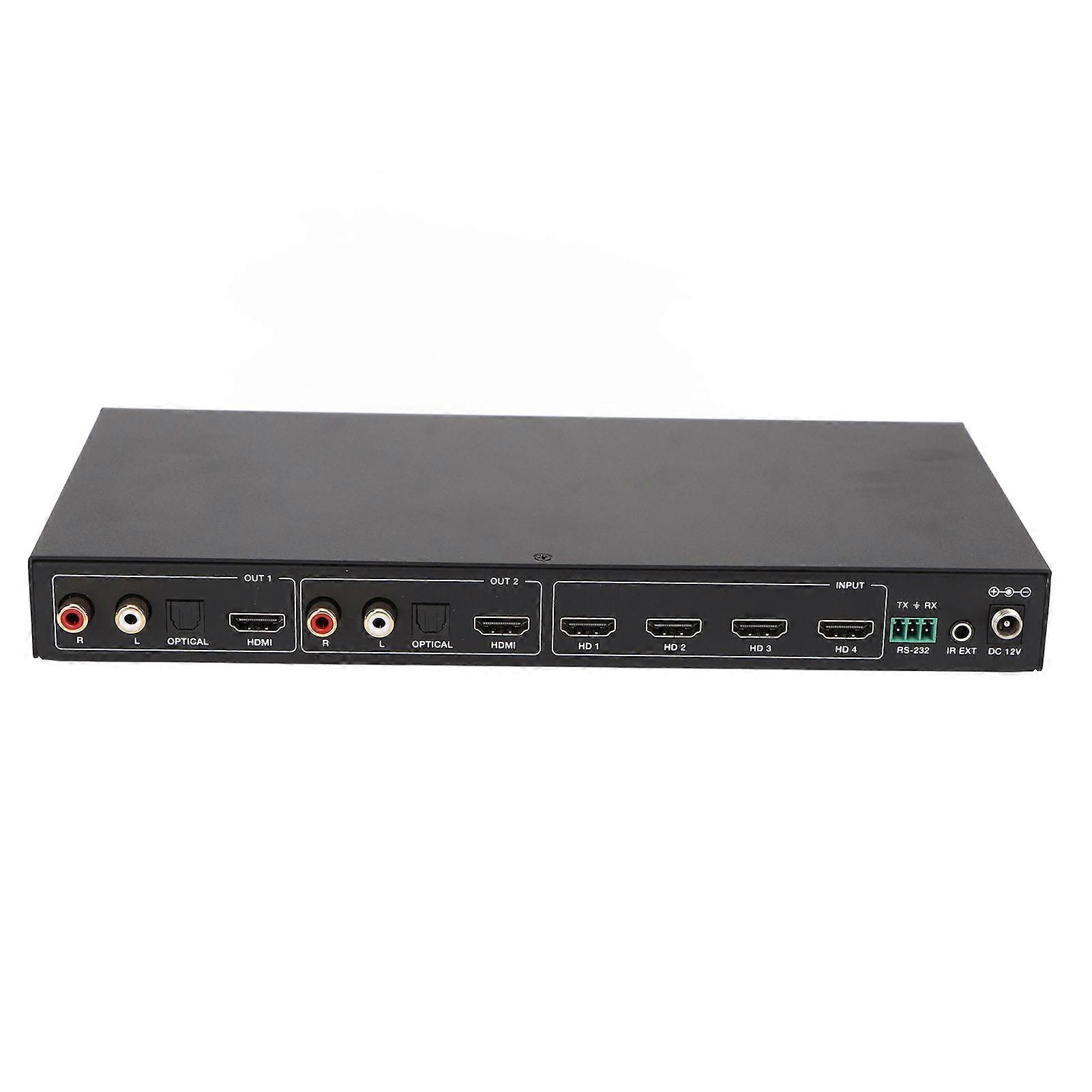 HD Multimedia Interface Switcher 4K 60hz 18Gbps 4x2 HD Multimedia Interface Switch Splitter for TV Laptop PC 100240V EU Plug