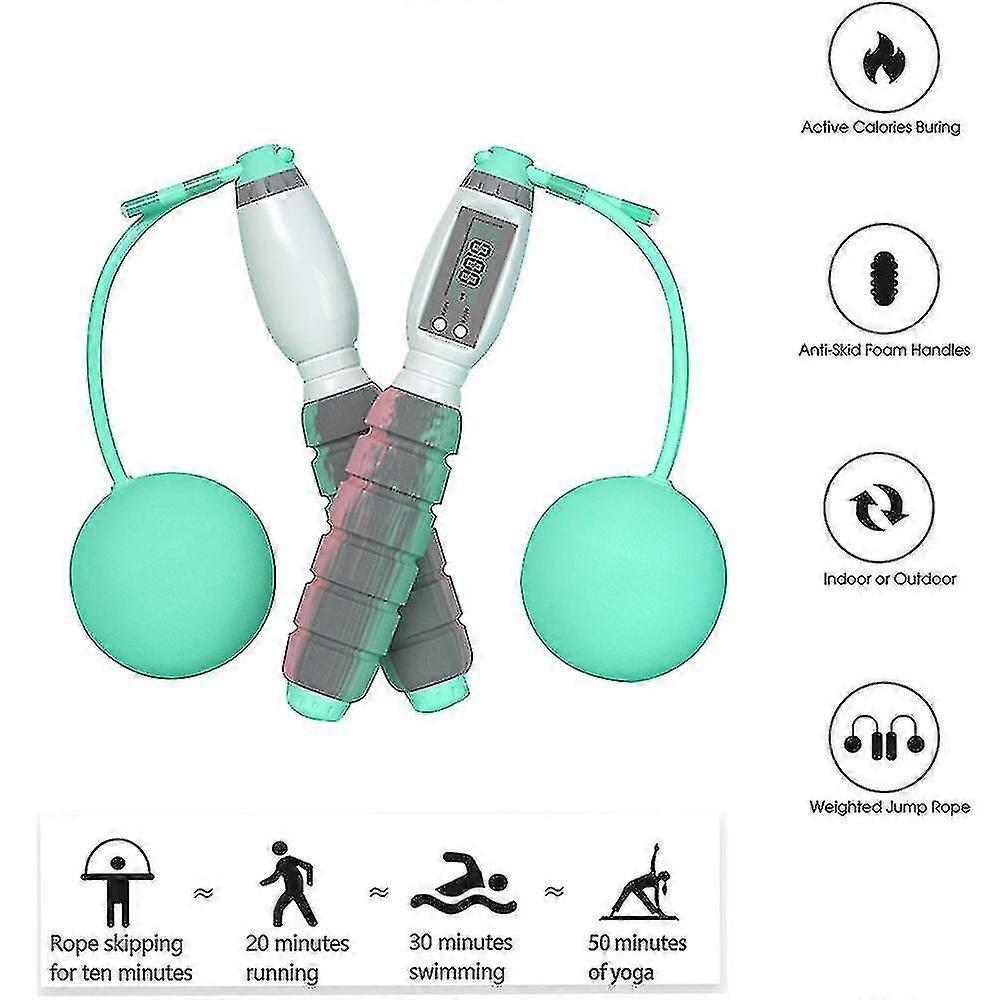 Jump Rope With Digital Counter,adjustable Skipping Rope With Smart Calorie Counting,ropeless Speed R