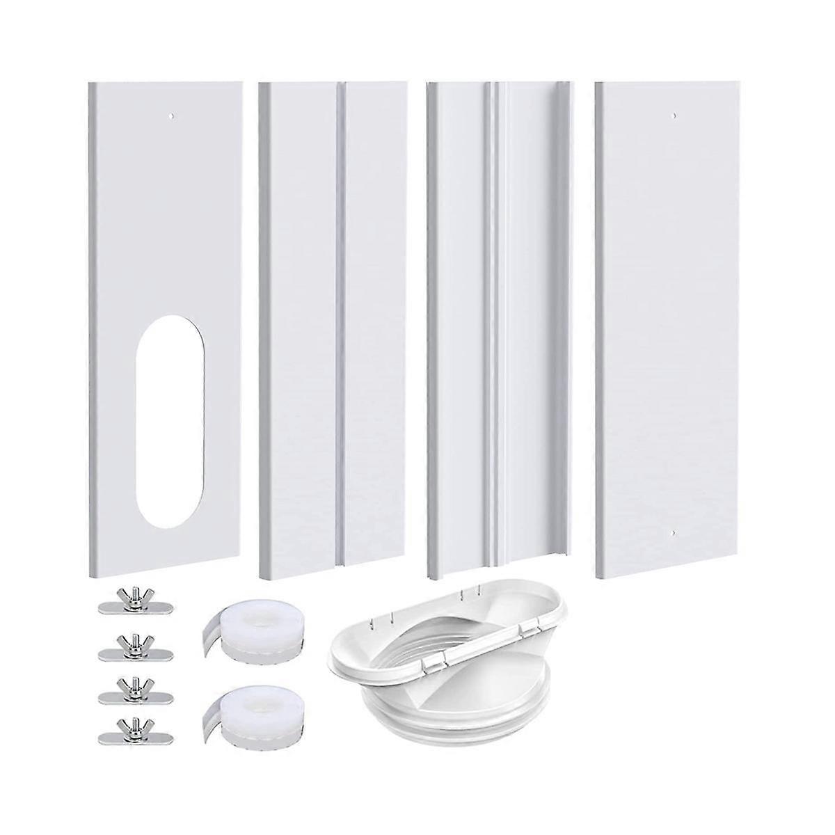 Portable Air Conditioner Window Kit with 2 in 1 Coupler, Universal AC Window Vent for Hose 5.1Inch/