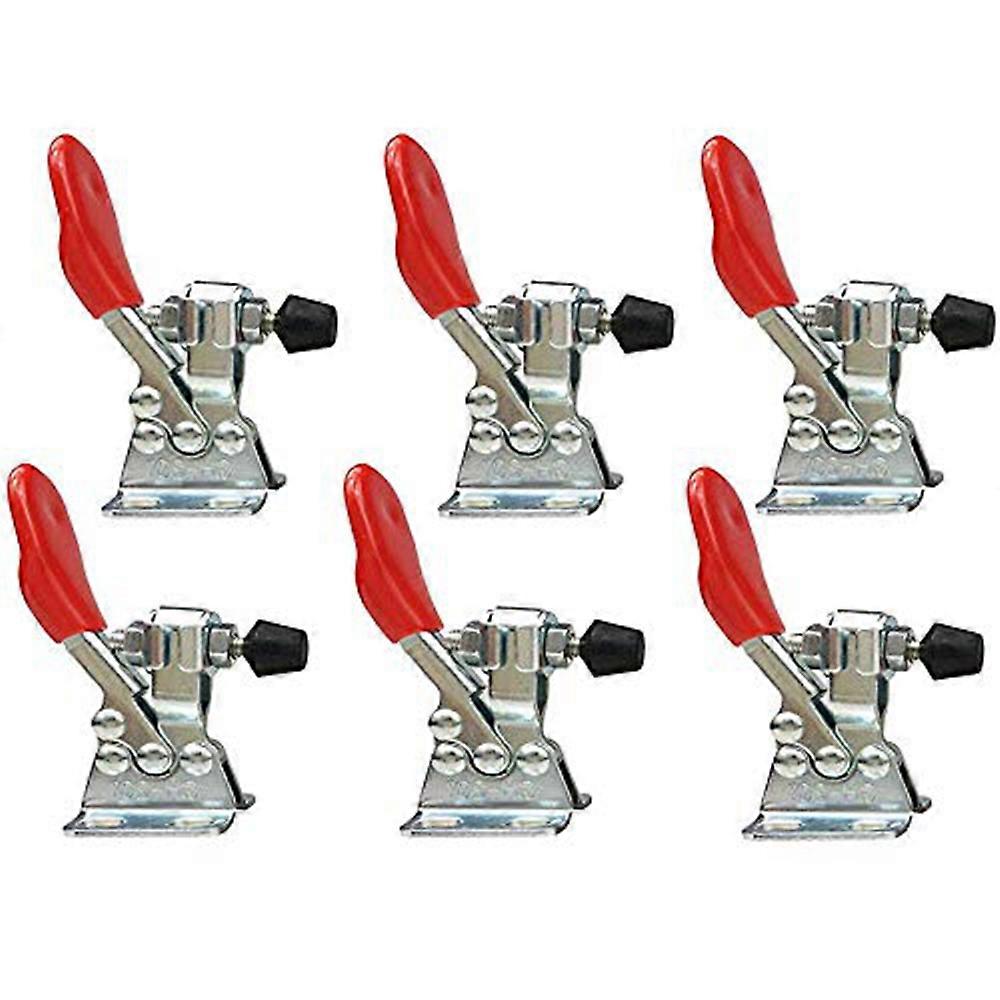 6 Pcs Red Toggle Clamp -201A 27Kg Quick Release Tool Horizontal Clamps Hand New Heavy Duty Tooling Accessory