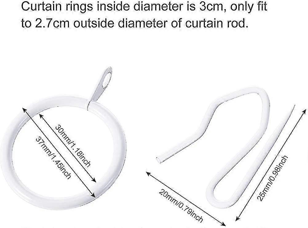 2025 ستائر معدنية جديدة 30 قطعة ، خواتم ستائر ، خواتم ستائر معلقة و 30 قطعة