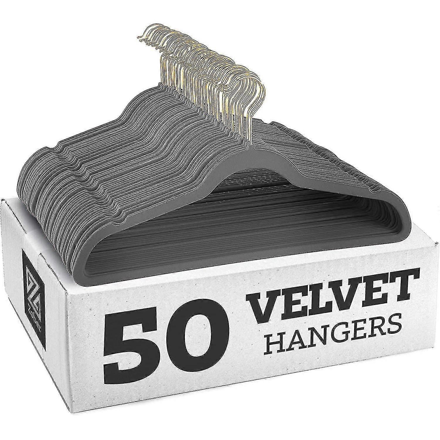 Rutschfeste Kleiderbügel aus Samt – Anzugbügel (10er-Pack)
