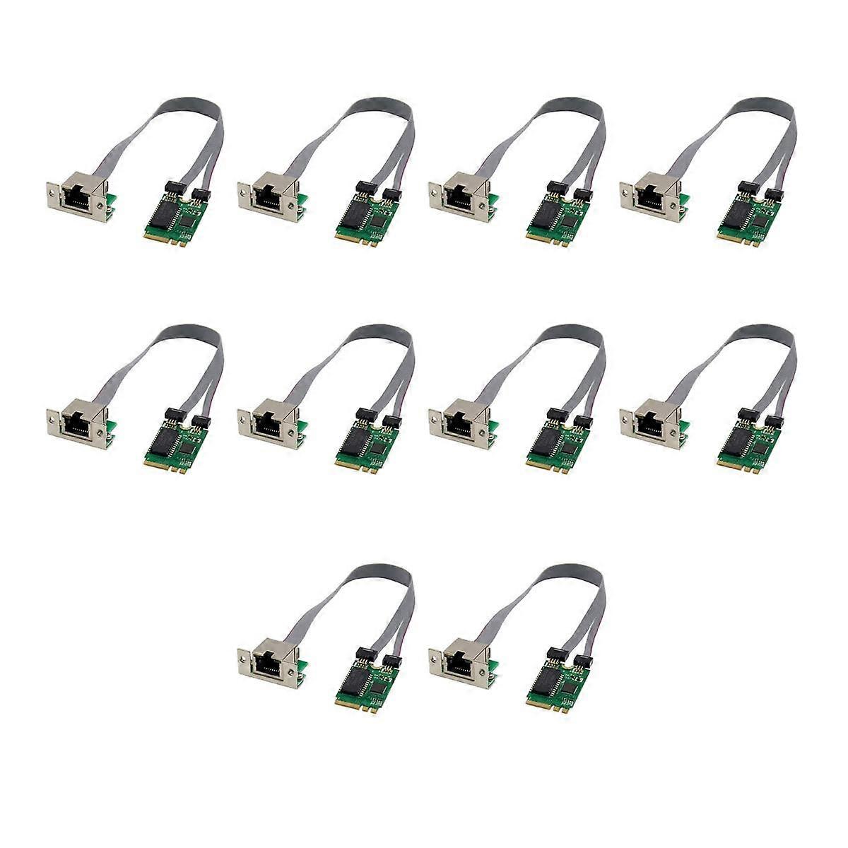 10X Mini PCIE Network Card M.2 A+E to RTL8111F Gigabit Ethernet Card Single Port RJ45 Ethernet Netw