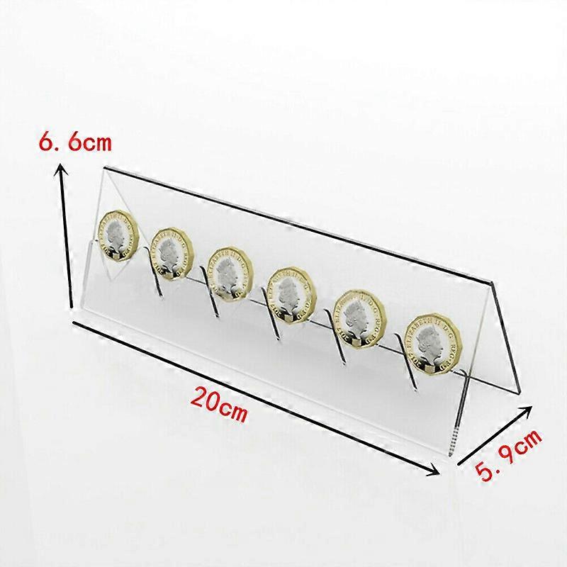 6-Slot Clear Acrylic Coin Display Rack Commemorative Coins Collection ...