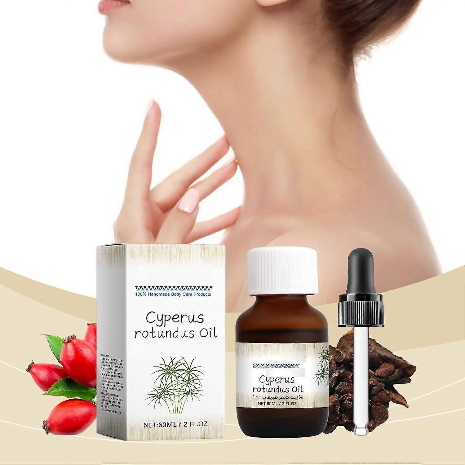 Cyperus Rotundus Oil for Reducing Body Hair Growth, Hair Removal Cyperus Oil with Dropper, Body Moisturizing Nourishing Skin, 60ml