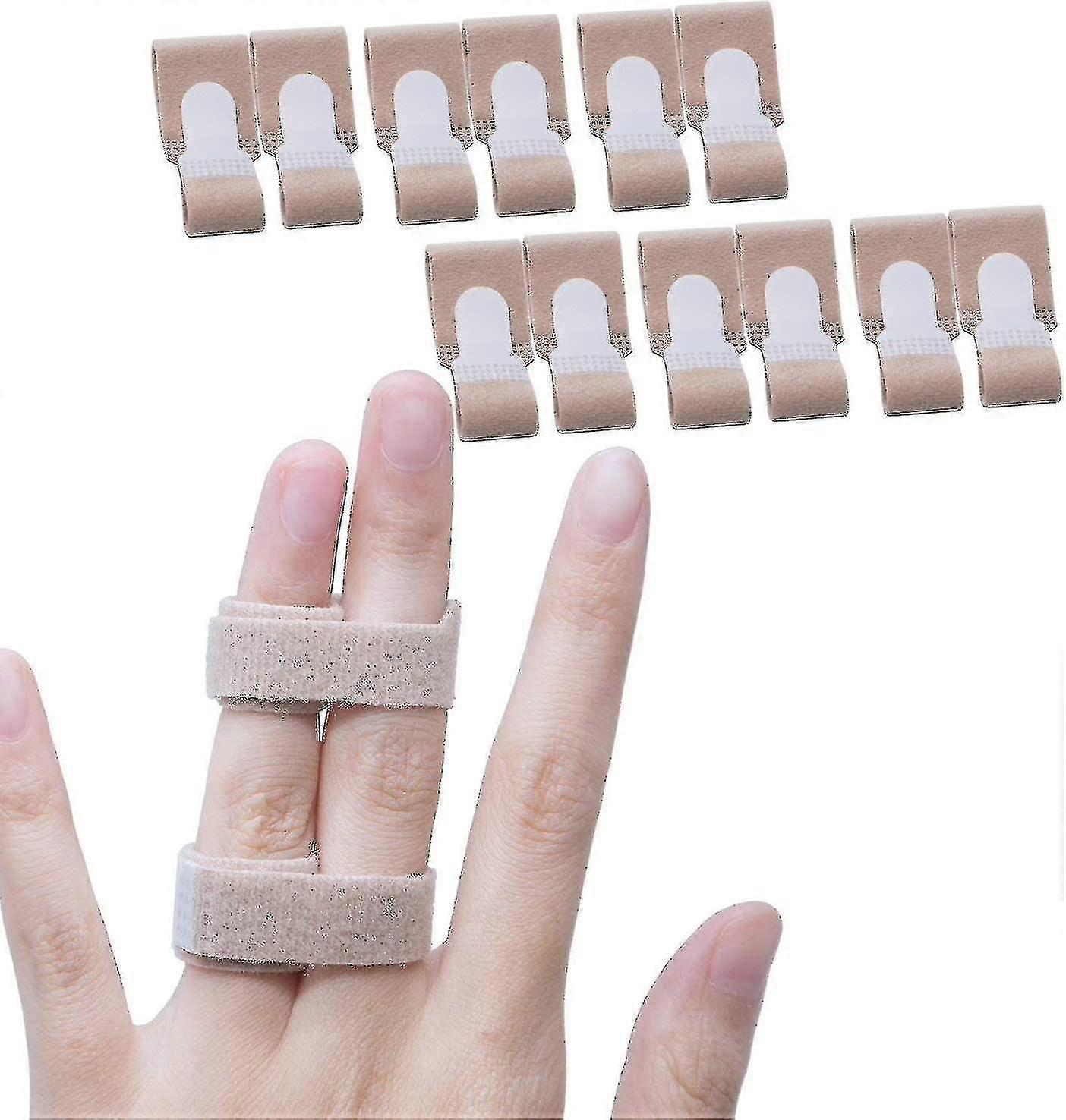 12 Pcs Of Finger Tape For Jammed, Swollen, Dislocated Finger Joint, Finger Brace Splints
