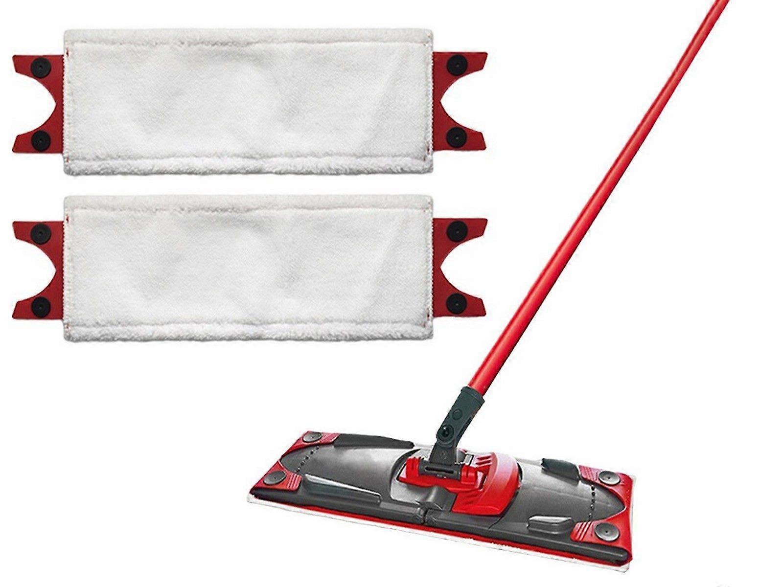 2PCS White Flat Mop Refill Pad Replacement Pad Compatible with Vileda Ultramat Mop