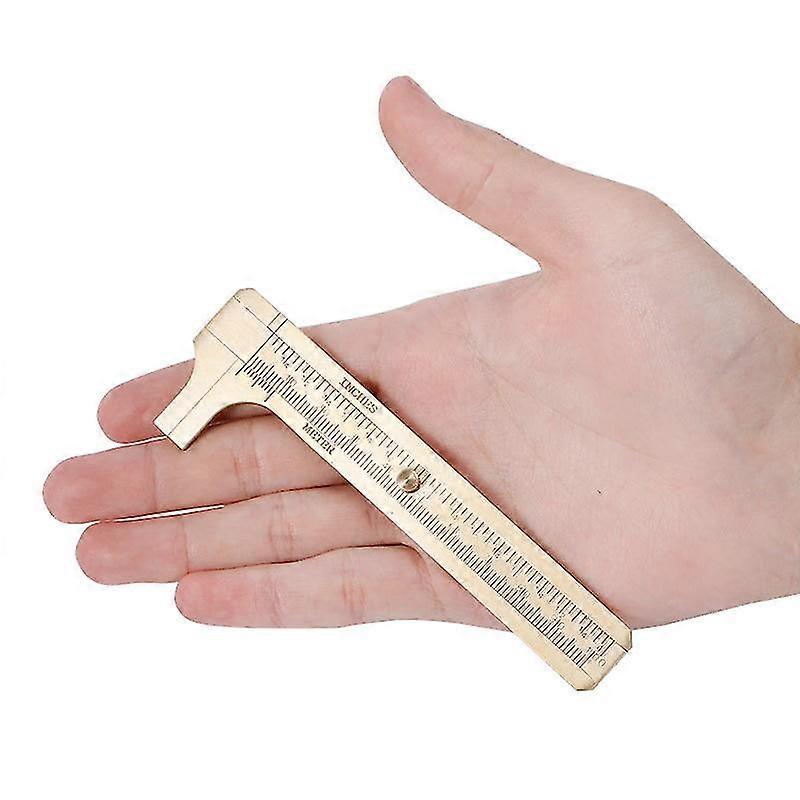 Handy Brass Sliding Gauge Brass Vernier Caliper Ruler Measuring Tool Double Scales Mm/inch Mini Brass Pocket Ruler Measuring Tool (80mm)