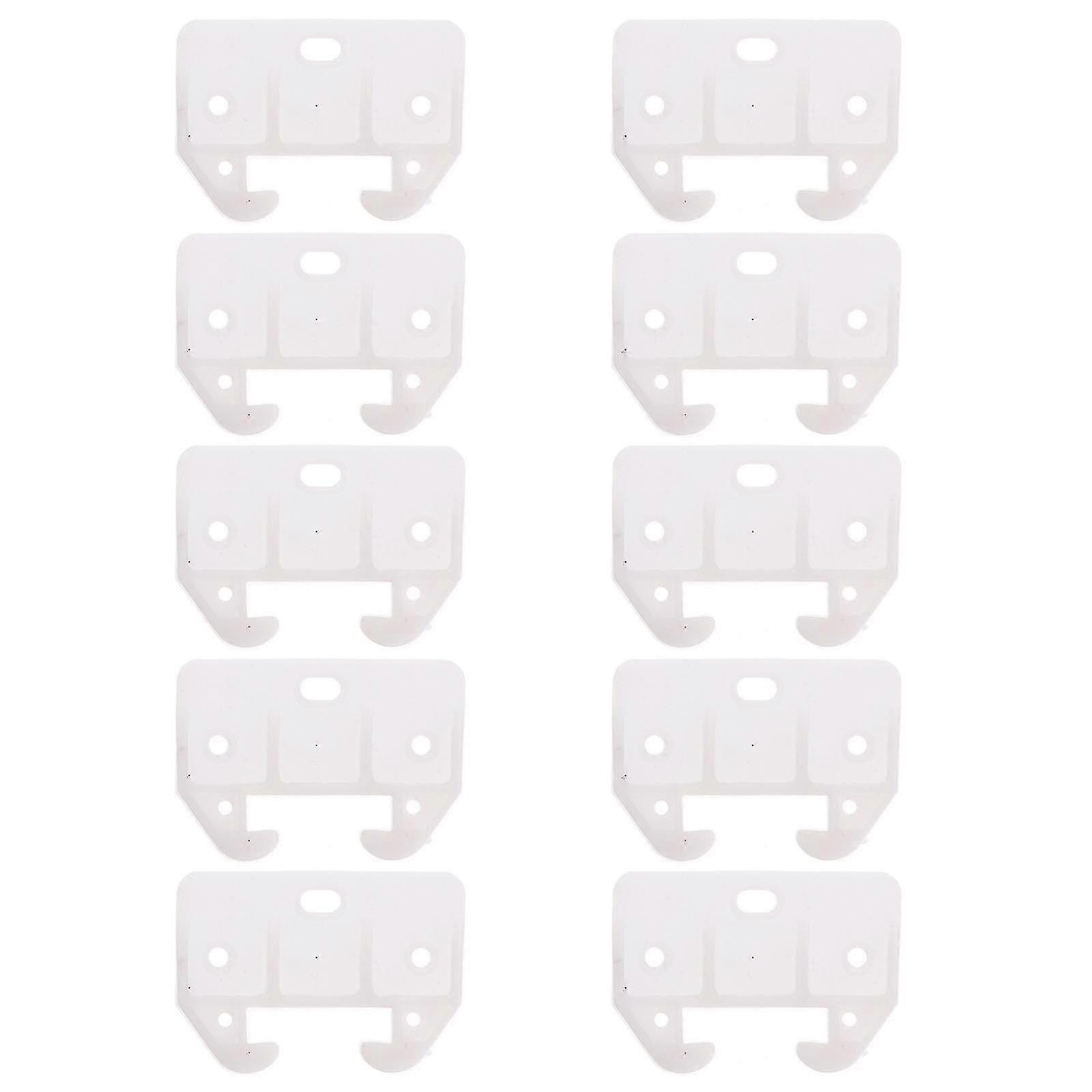 10pcs Kunststoffschublade Track Guides Slides Ersatz Möbelteile (weiß)