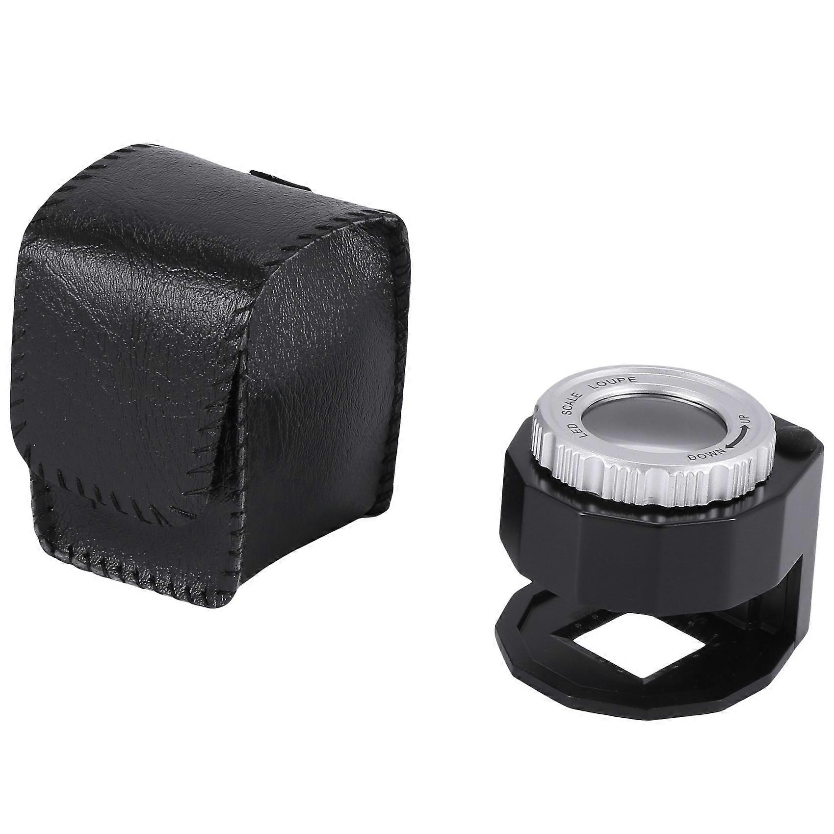 30X Illuminated Jewelers Loupe Magnifier, Adjustable Length Loupe, Magnifying Glass for Circuit Boa