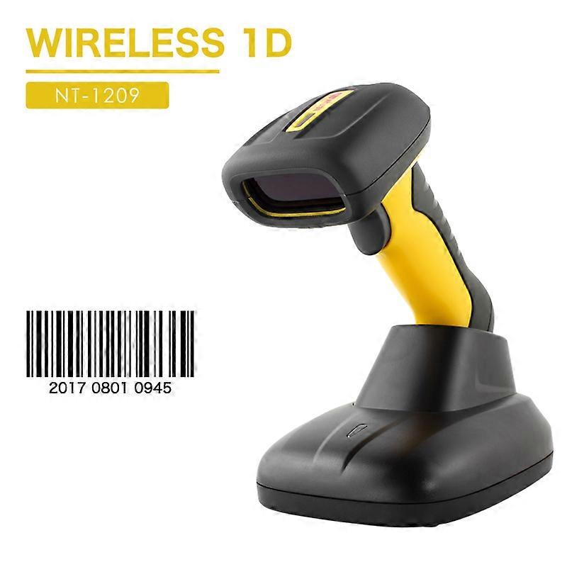 Wireless Barcode Scanner Waterproof Handheld 32Bit USB 1D Laser Bar Code Reader Scan A4 for POS System NT-1209