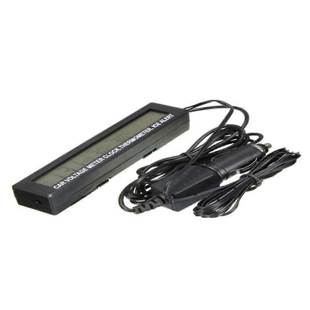 Car Digital Clock Inside Outside Temperature Display Electronic Clock Thermometer Voltmeter Auto LED Backlight Digital Display